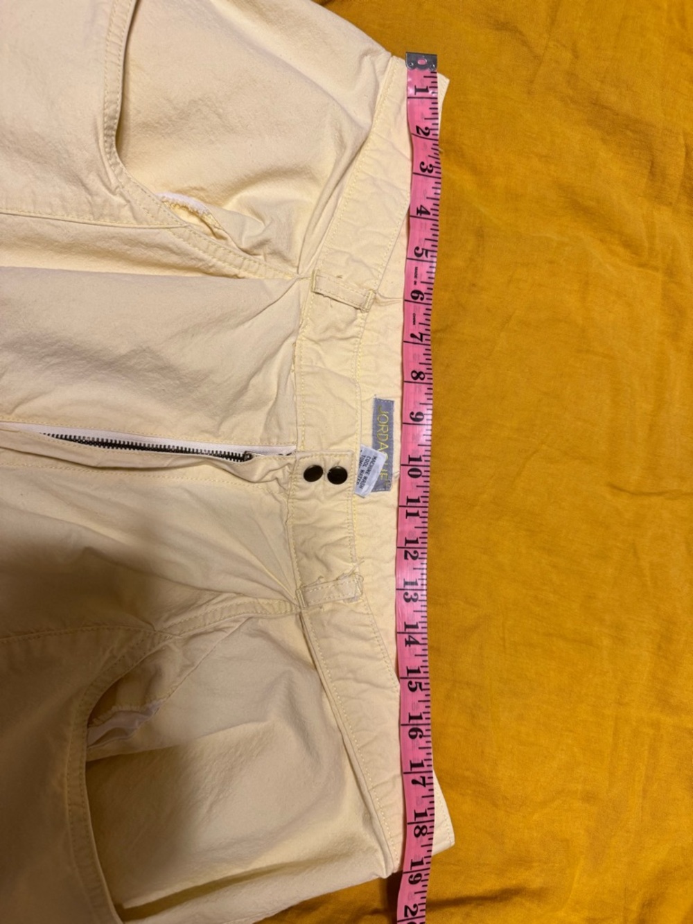 Vintage 90s Jordache Butter Yellow Utility Field Pants - High Waist Cotton Twill - Picture 8 of 9